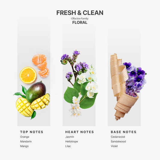 Fresh & Clean essential oil bottle with diffuser concept