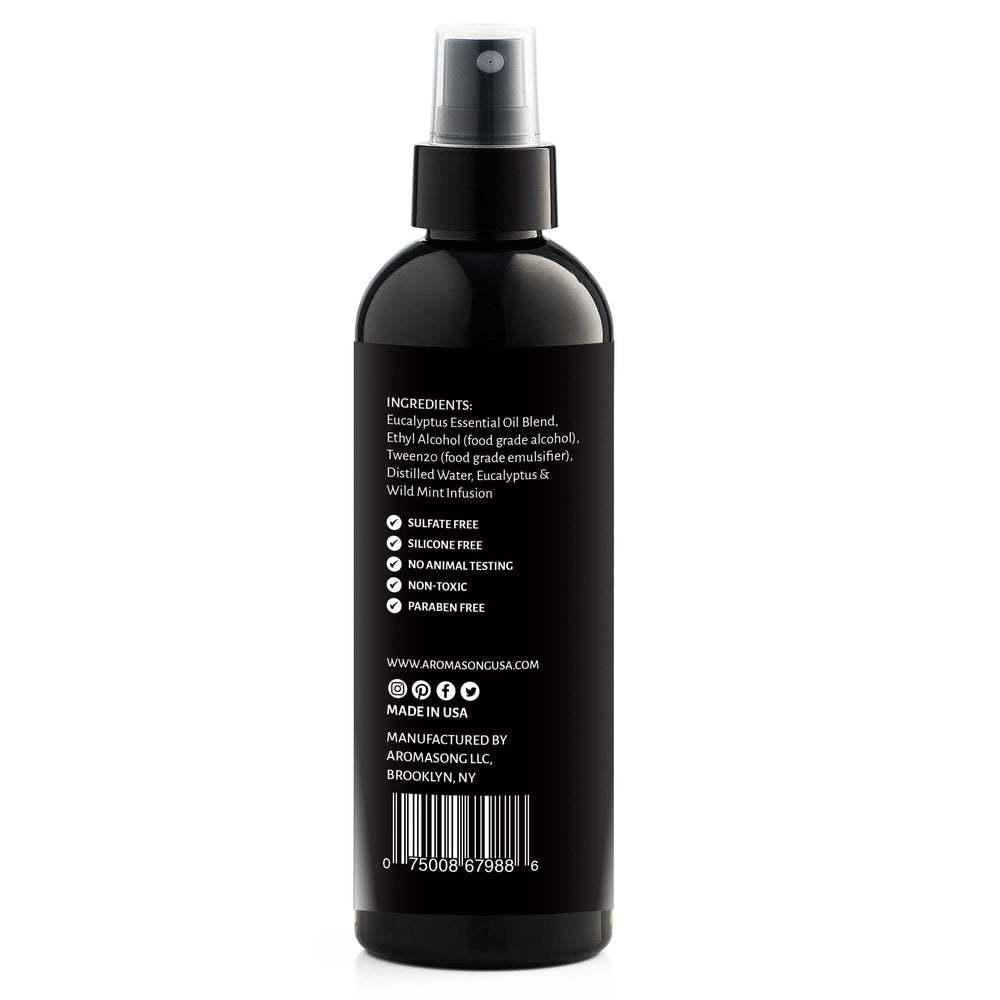 Front view of Aromasong Eucalyptus & Wild Mint Pillow Spray