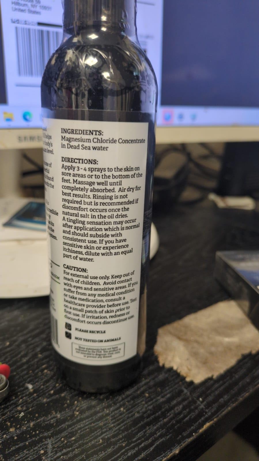Kid-friendly magnesium spray usage
