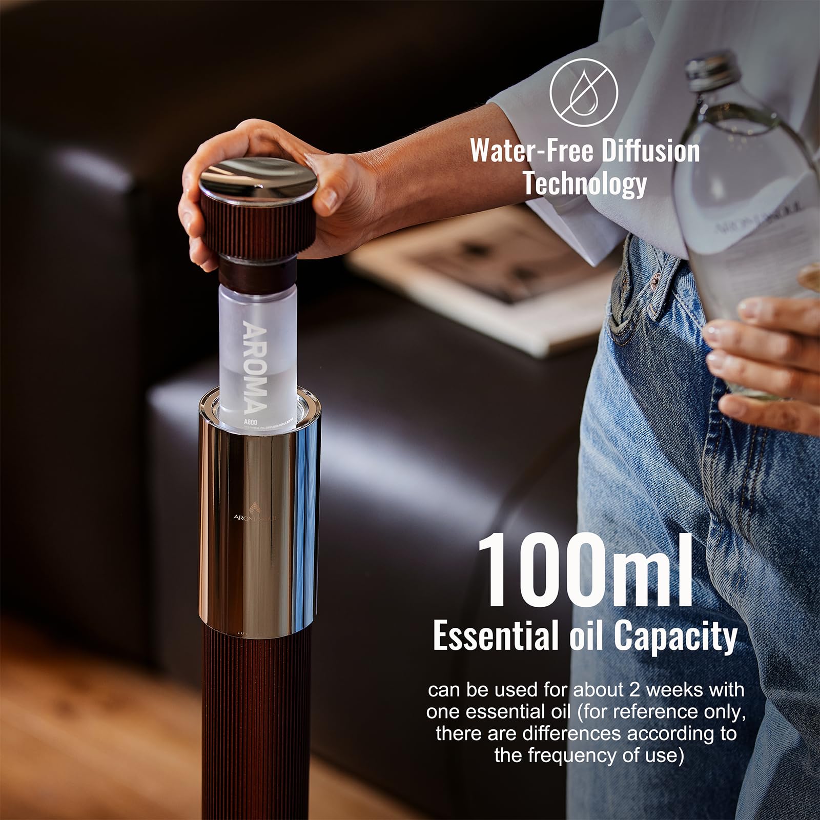 AROMASOUL 120ml fragrance oil included near-diffuser for instant setup