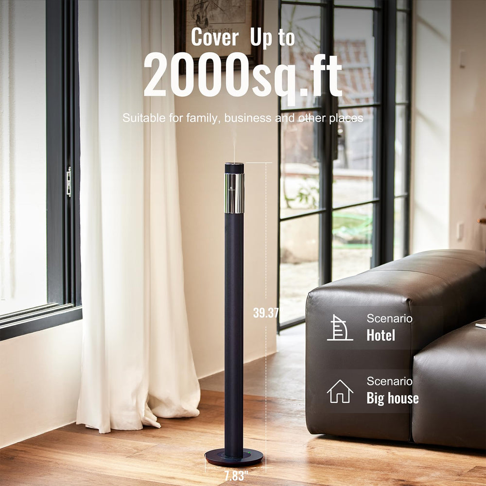 AROMASOUL App-controlled diffuser with Bluetooth scheduling and control.