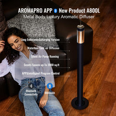 AROMASOUL Luxury metal edition diffuser with durable aluminum body.