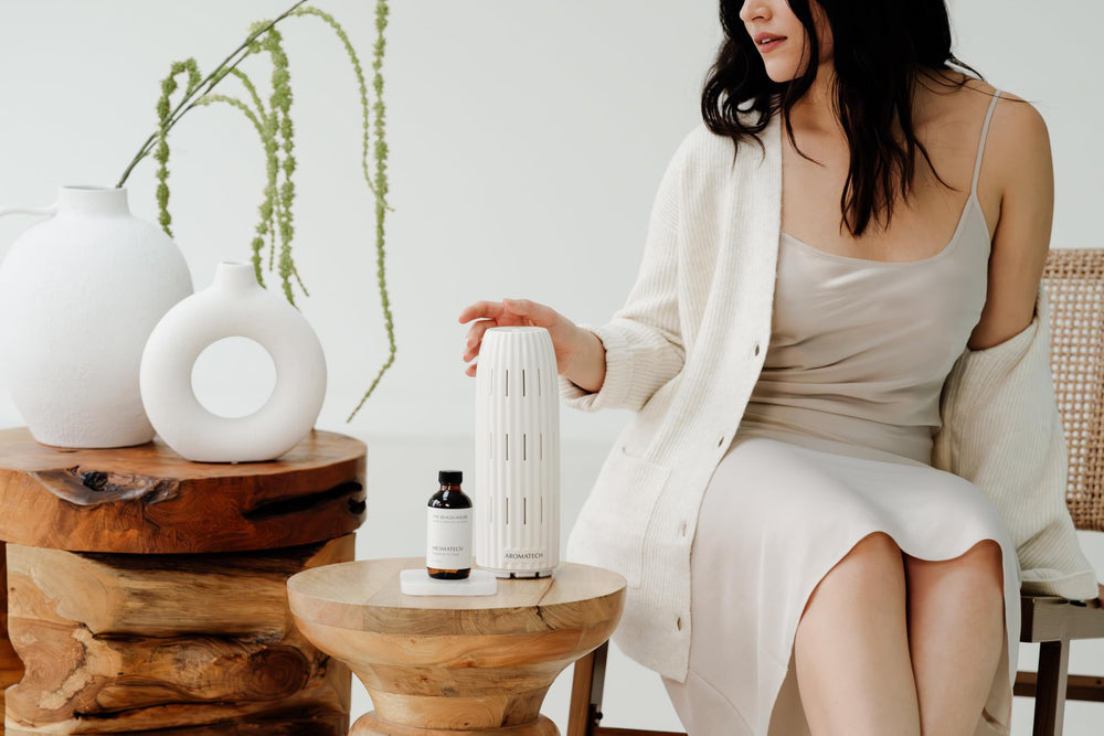 The Beach House packaging box and bottle