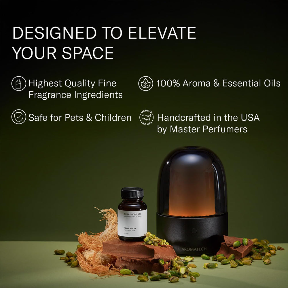 Diffuser setup using AromaTech Dubai Chocolate oil.