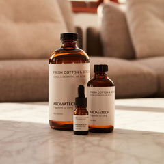 Full 500ml bottle of Fresh Cotton & Bergamot aroma oil