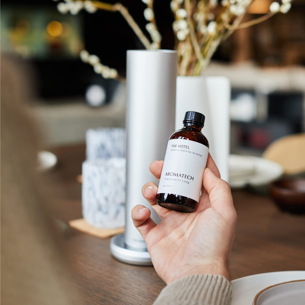 Luxurious, hotel-inspired setting featuring The Hotel fragrance