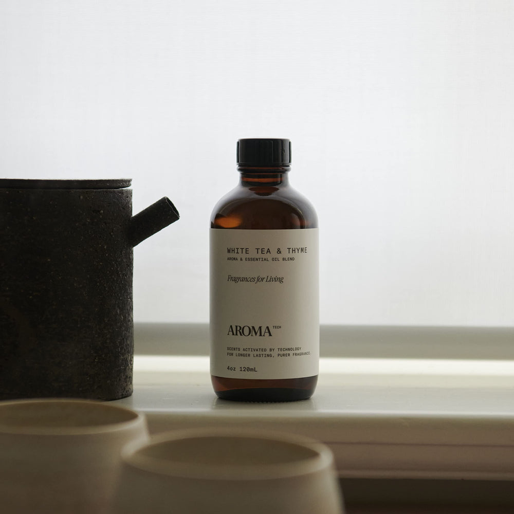 Complete AromaTech Hotel fragrance set with multiple oils