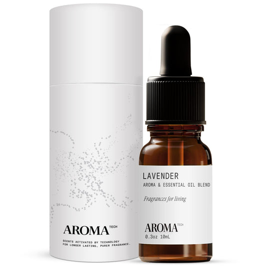Aromatech Lavender aroma oil blend bottle with lavender sprigs