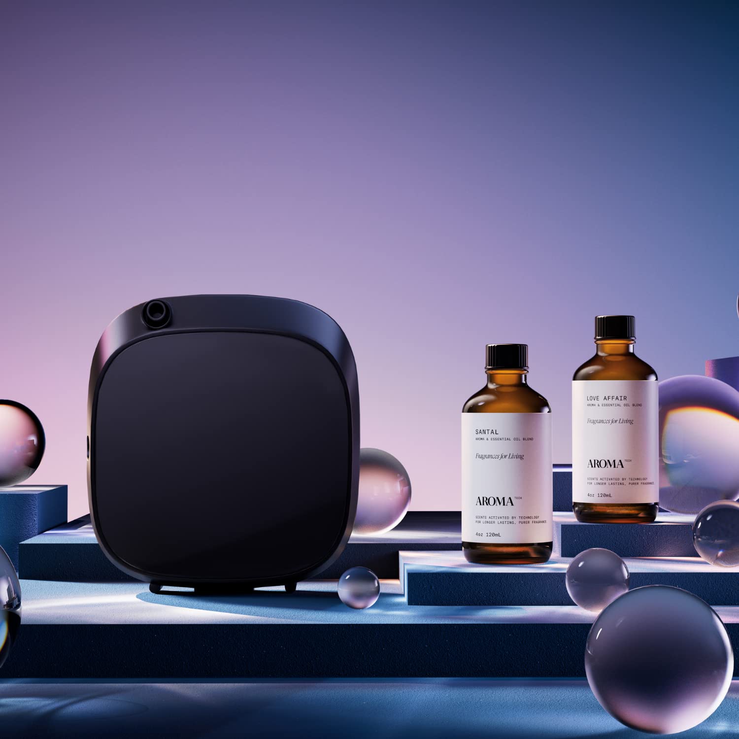 Close-up of Santal sandalwood and papyrus notes