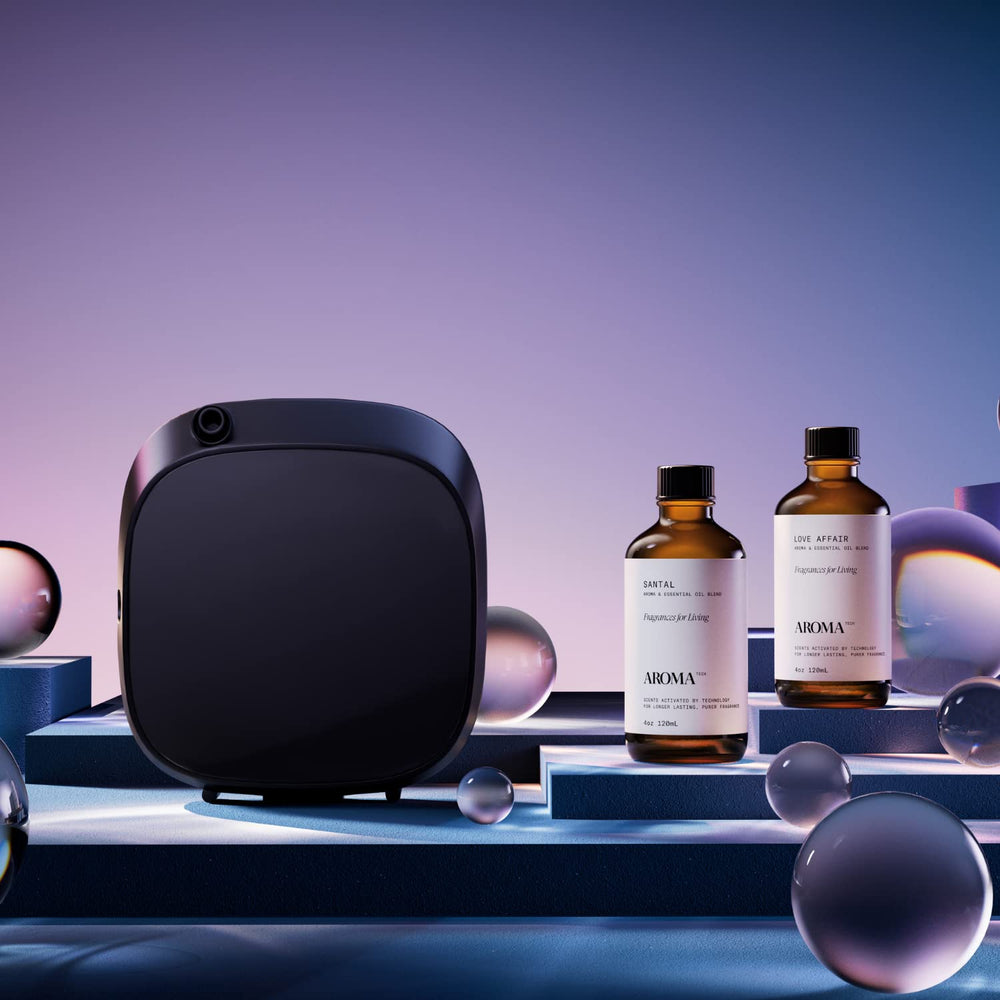 Close-up of Santal sandalwood and papyrus notes