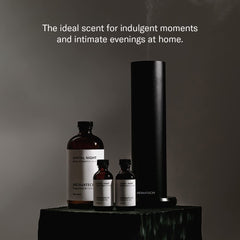 Fragrance notes graph showing Sandalwood, Tonka Bean, Black Cardamom