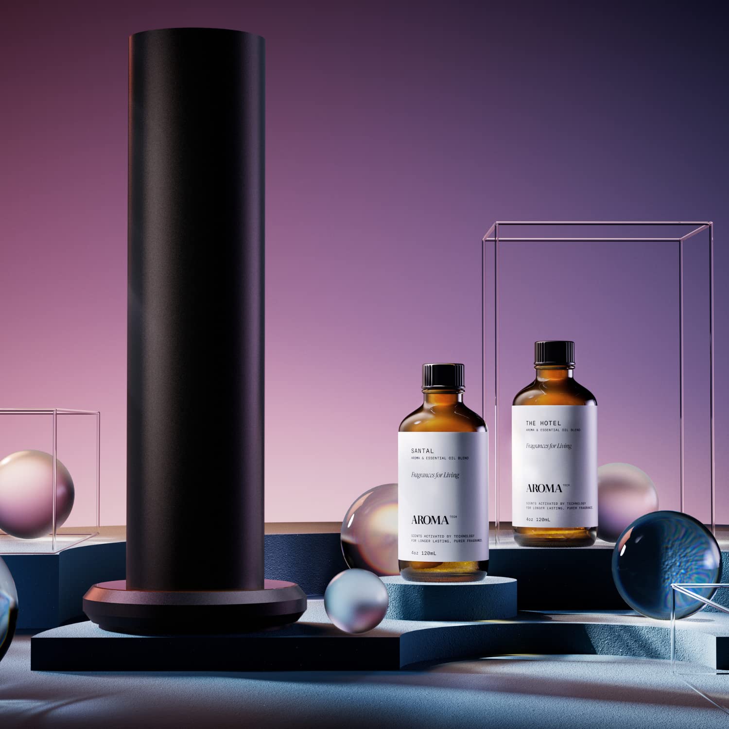 The Hotel Red Rose diffuser oil bottle from AromaTech set