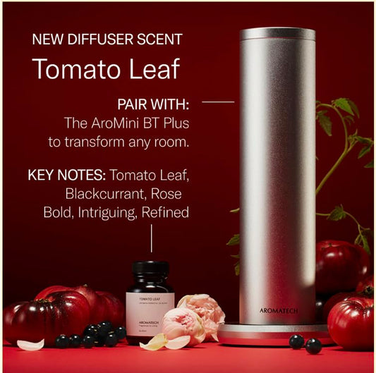 Tomato Leaf essential oil bottle close-up with label