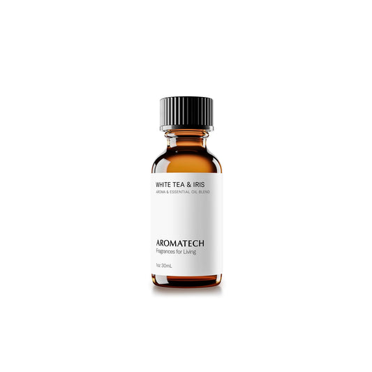 AromaTech White Tea & Iris bottle ready for diffuser home scenting