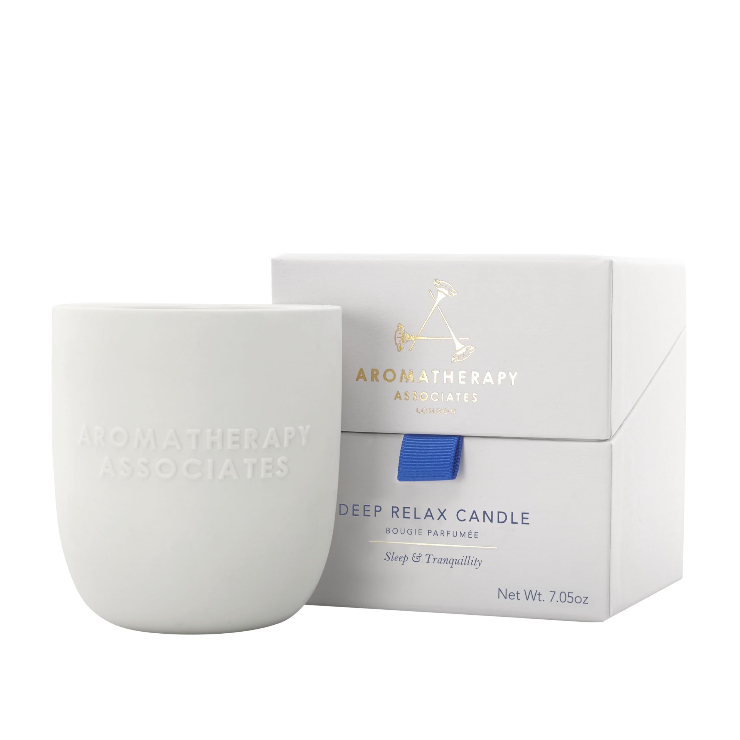 Aromatherapy Associates Deep Relax Candle close-up flame for calming ambience before bed