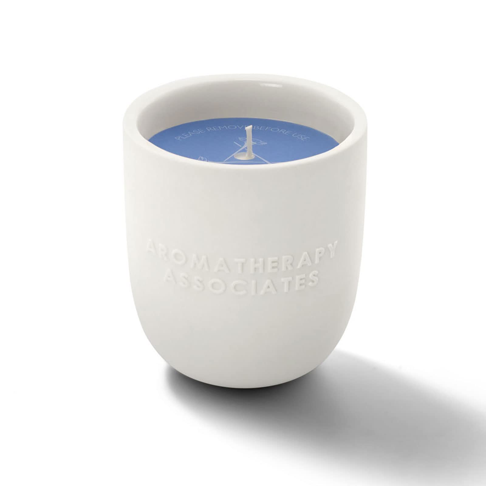 Aromatherapy Associates Deep Relax Candle wax pool highlighting vegan wax and burn time