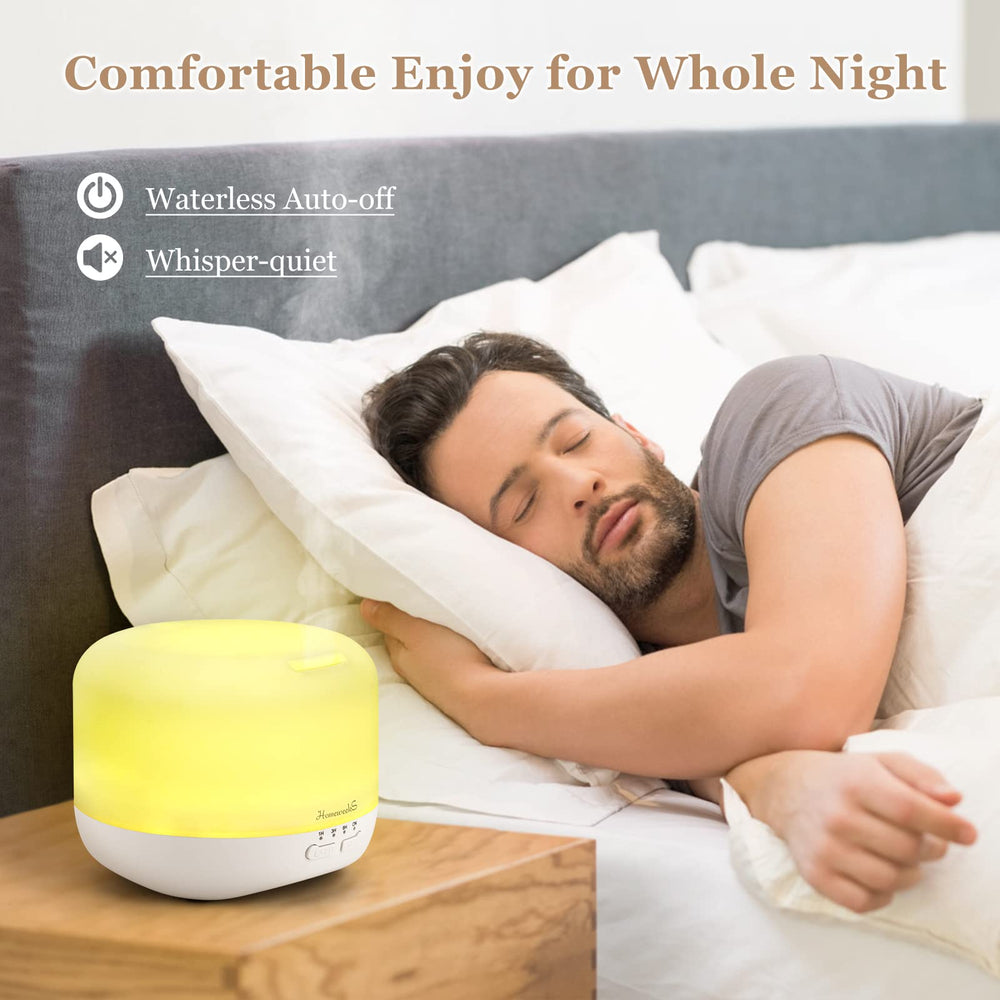 Quiet ultrasonic diffuser emitting mist