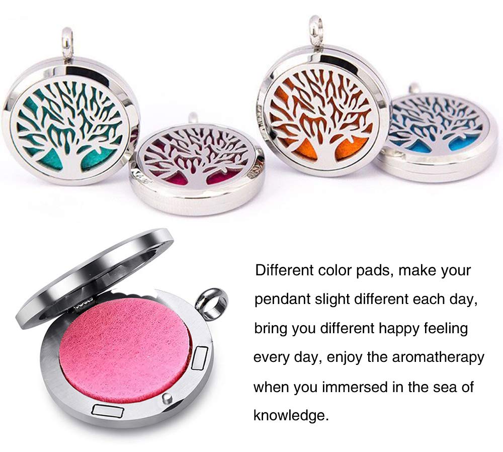 Multicolor refill pads for aromatherapy diffuser necklace