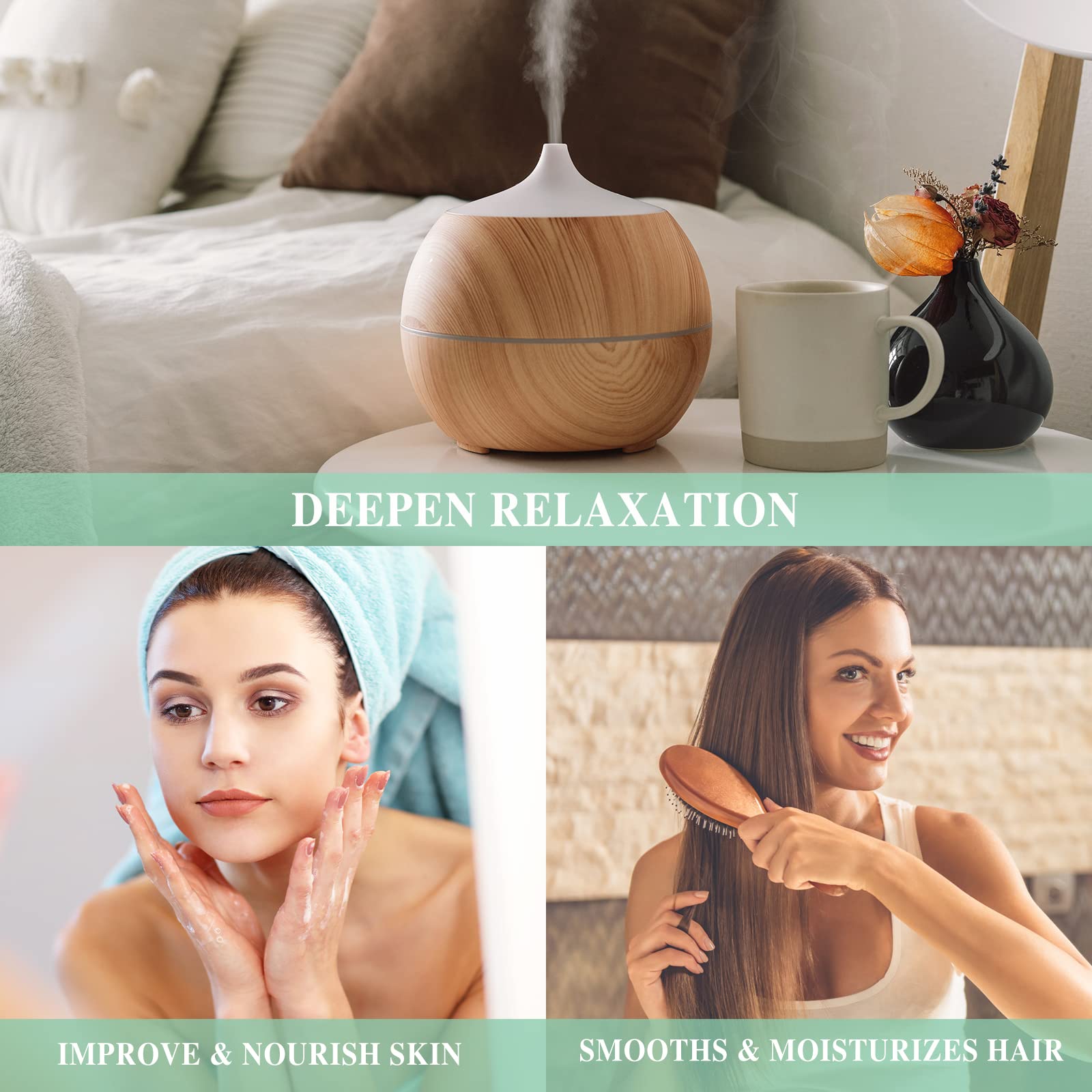 Aromatherapy diffuser with cedarwood essential oil