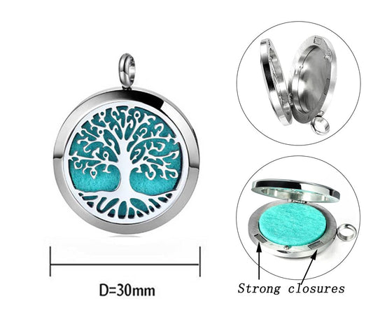 Locket pendant diffuser necklace with cloud design