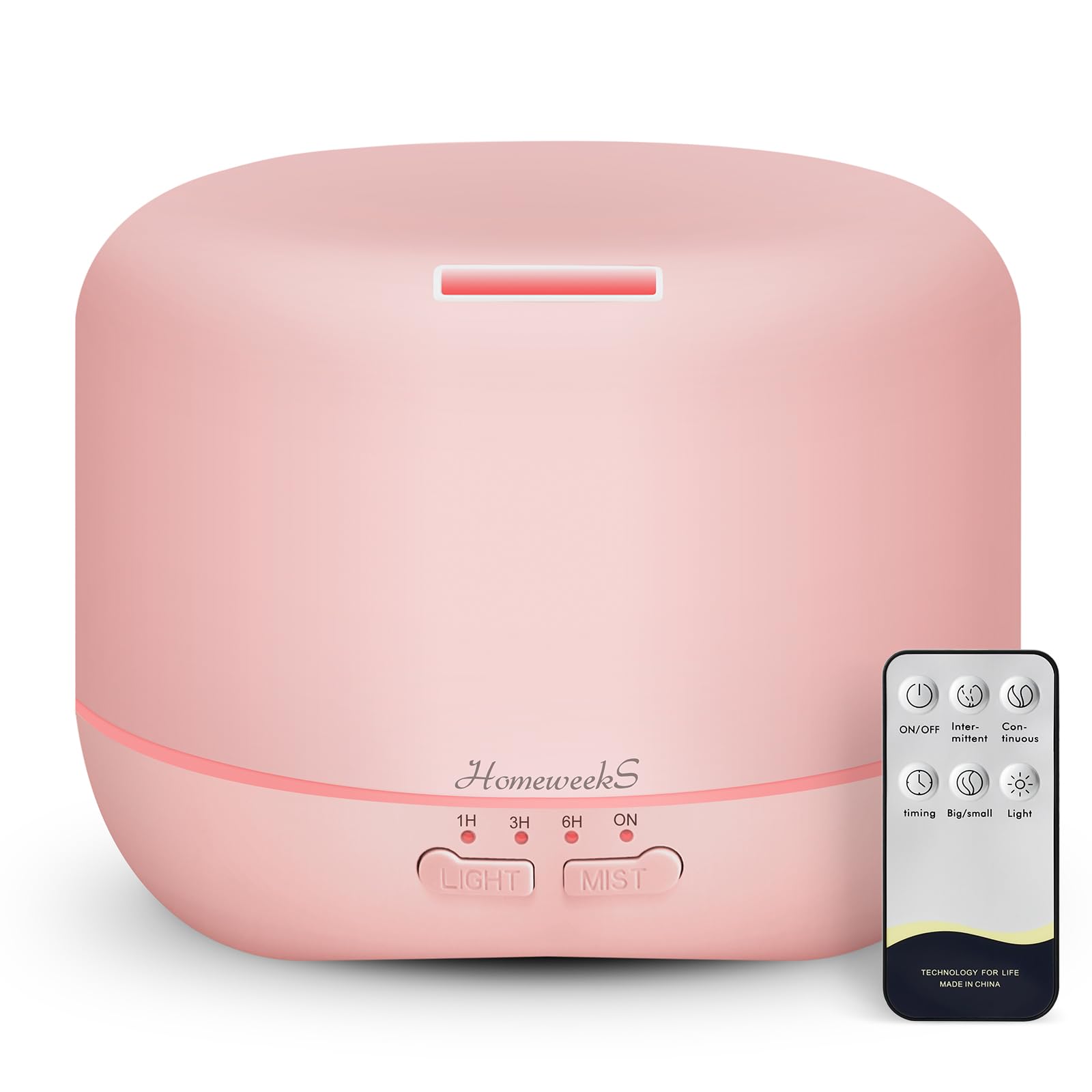 Pink Aromatherapy Essential Oil Diffuser 300ml – front view