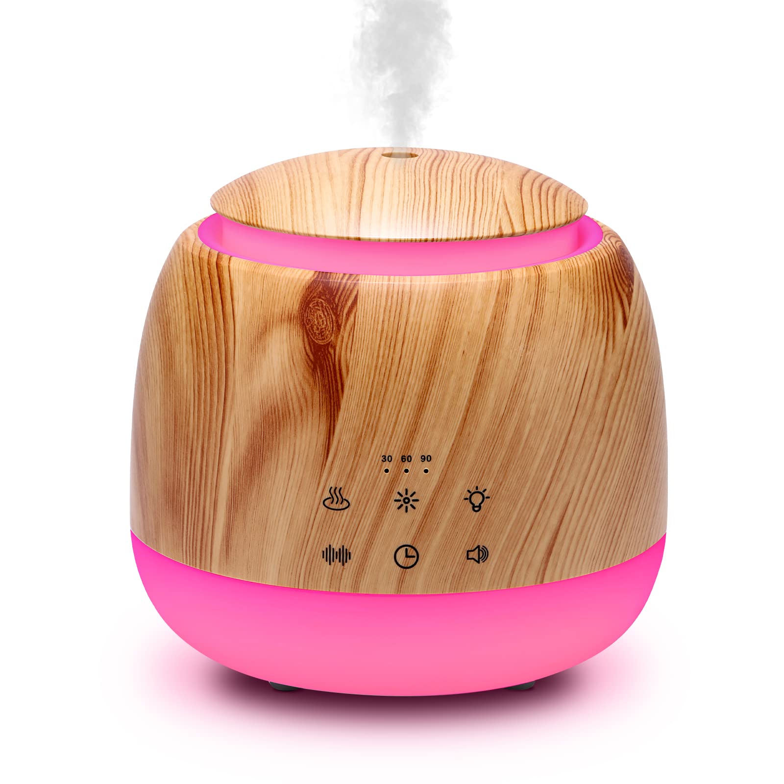 Aromatherapy diffuser and white noise machine in light brown