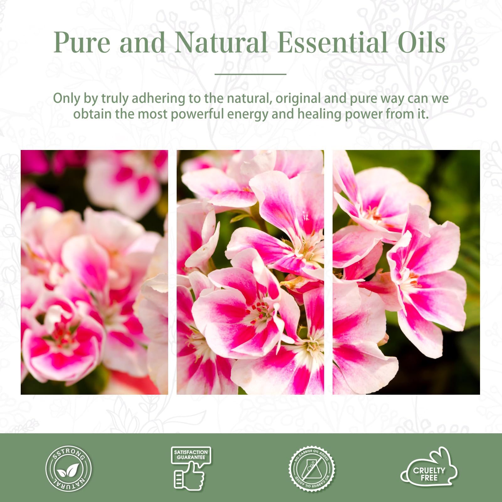 Aromatherapy diffuser with geranium essential oil