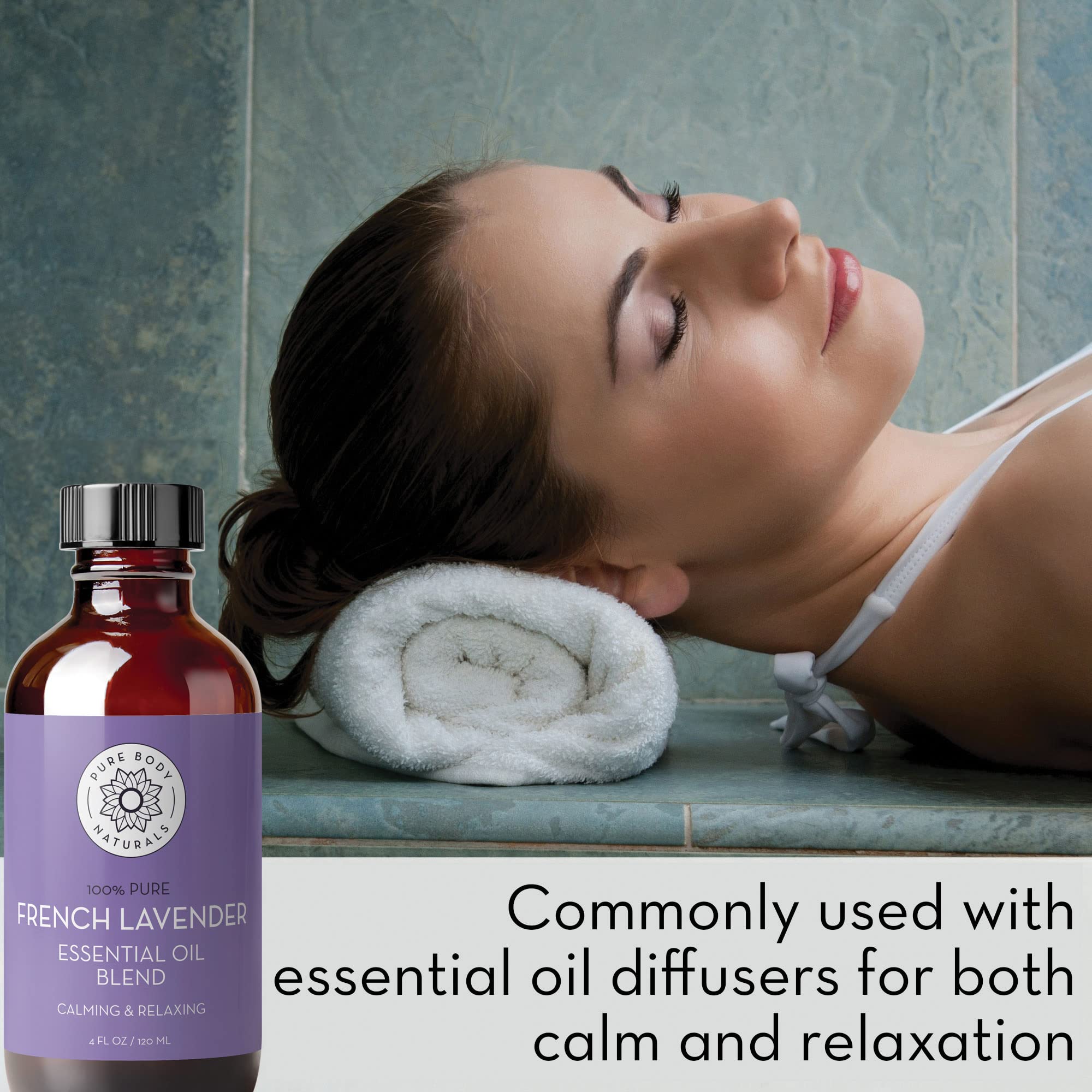Aromatherapy diffuser releasing lavender oil aroma