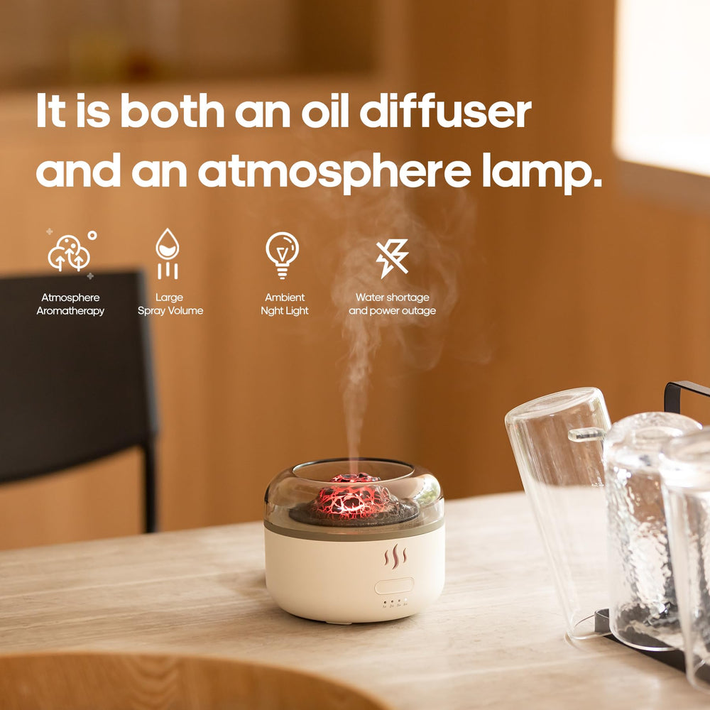 Aromatherapy diffuser in a living room setting