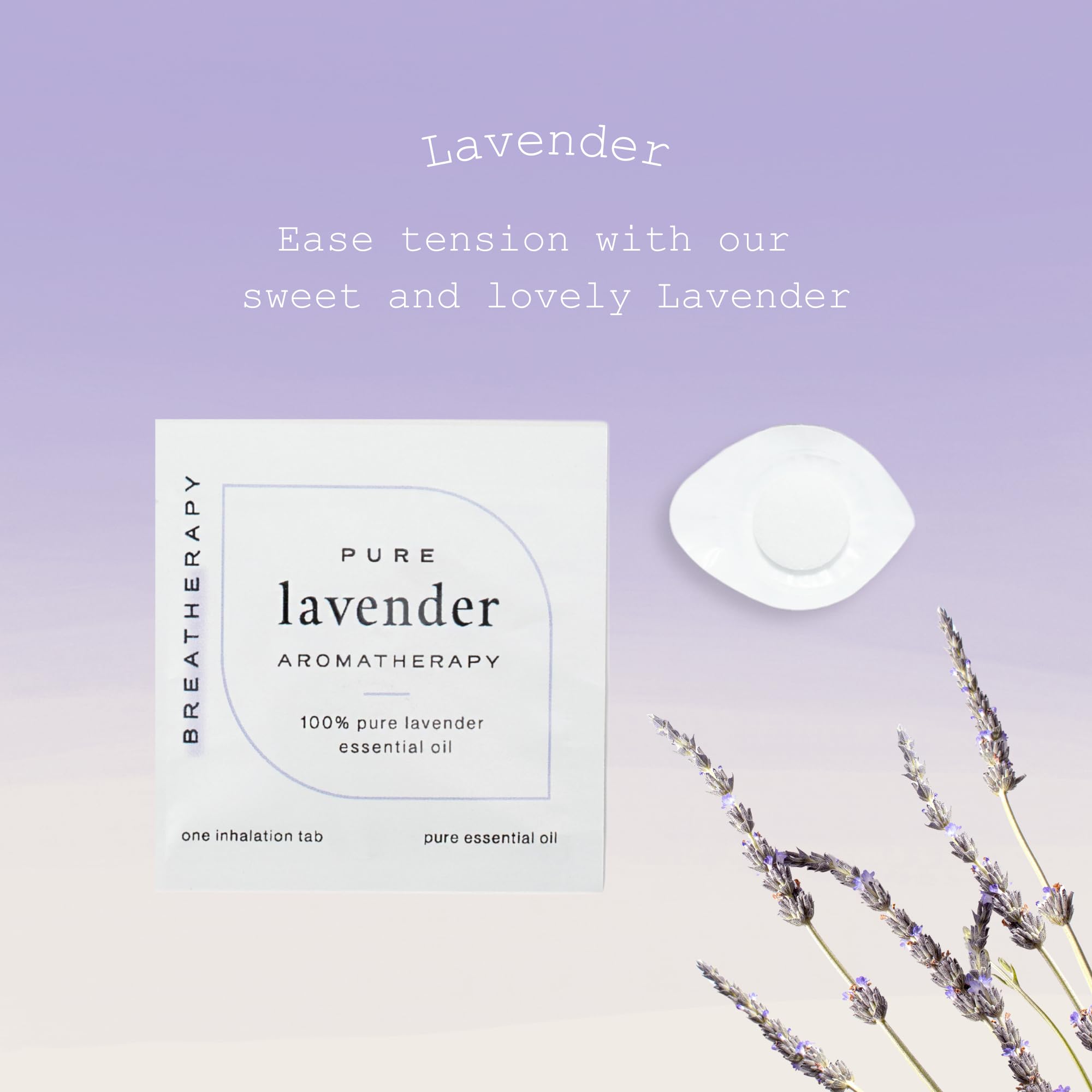 Close-up of lavender essential oil aroma patch on skin