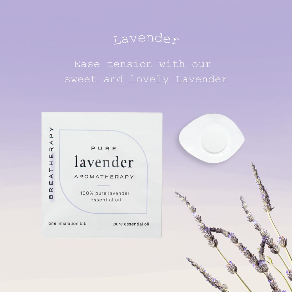 Close-up of lavender essential oil aroma patch on skin