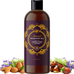 Aromatherapy massage oil bottle for couples with lavender scent