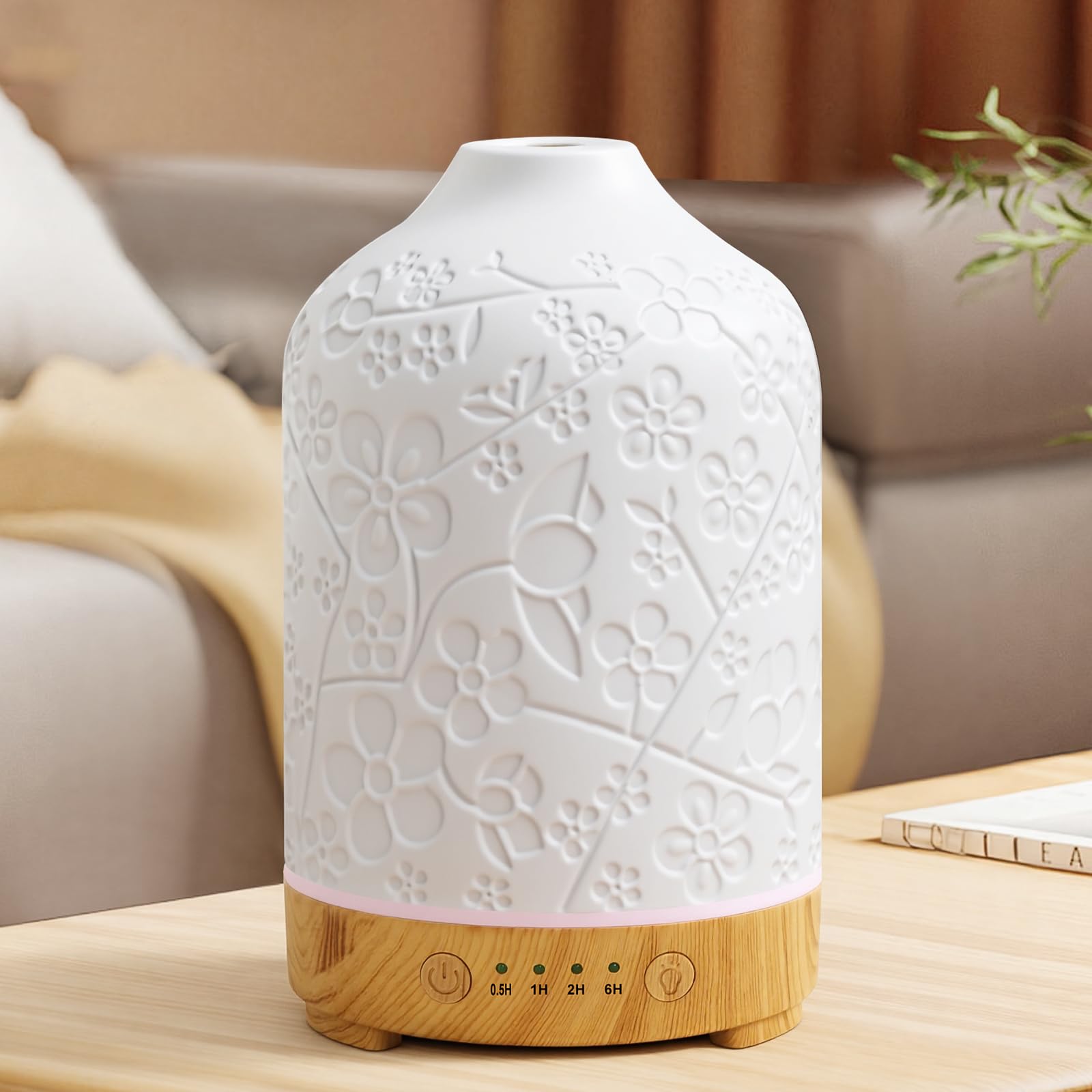 Ceramic cherry blossom diffuser front view 150ml