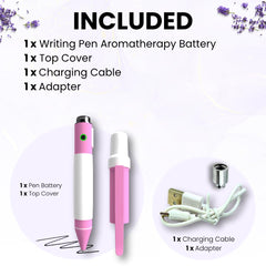 Universal diffuser attachment interface on pink aromatherapy pen