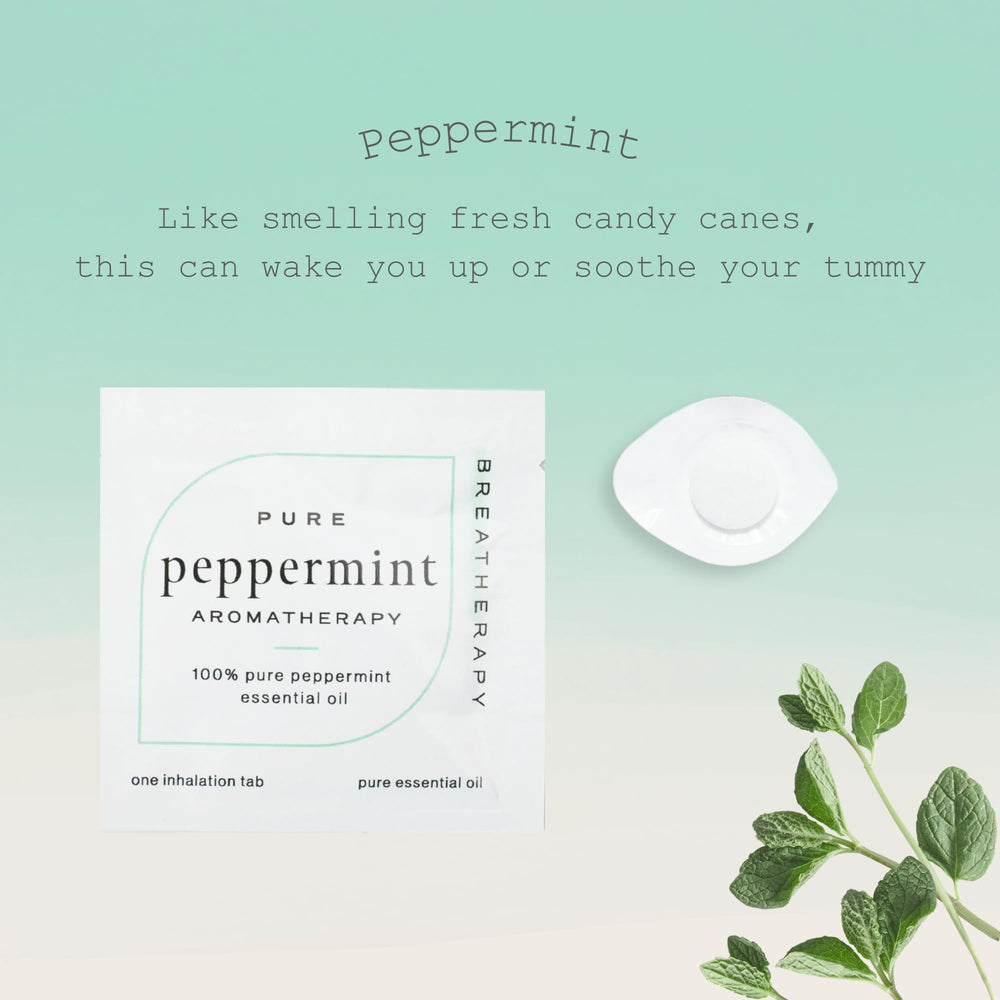 Close-up of a Peppermint Aroma Patch being applied