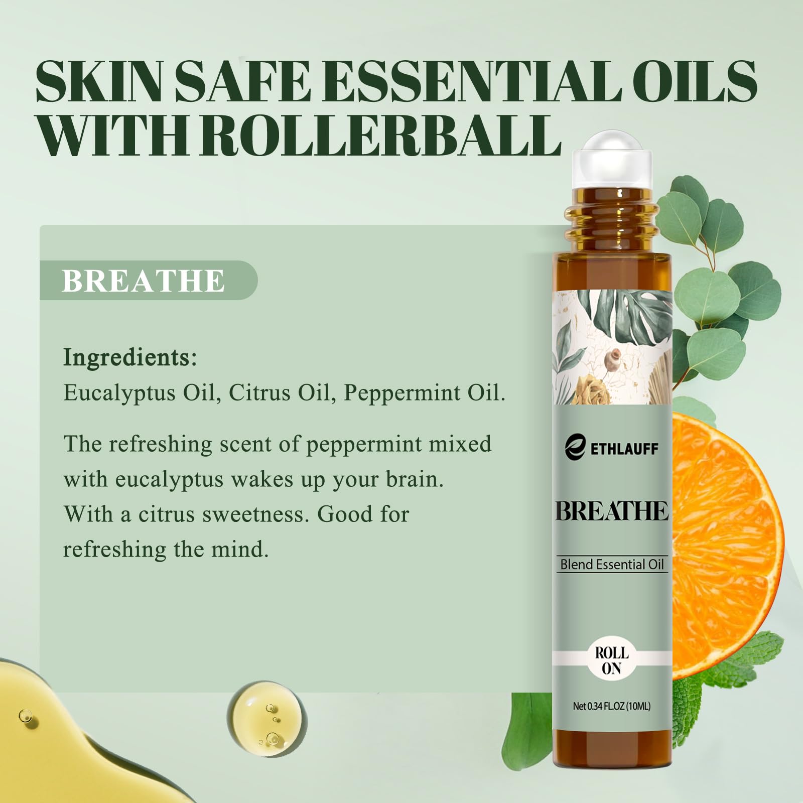 Aromatherapy essential oil roll-ons