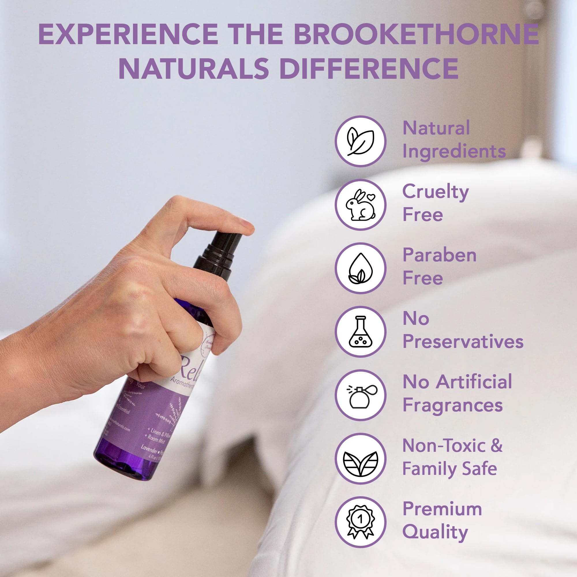 Aromatherapy room spray with lavender and peppermint, 4oz