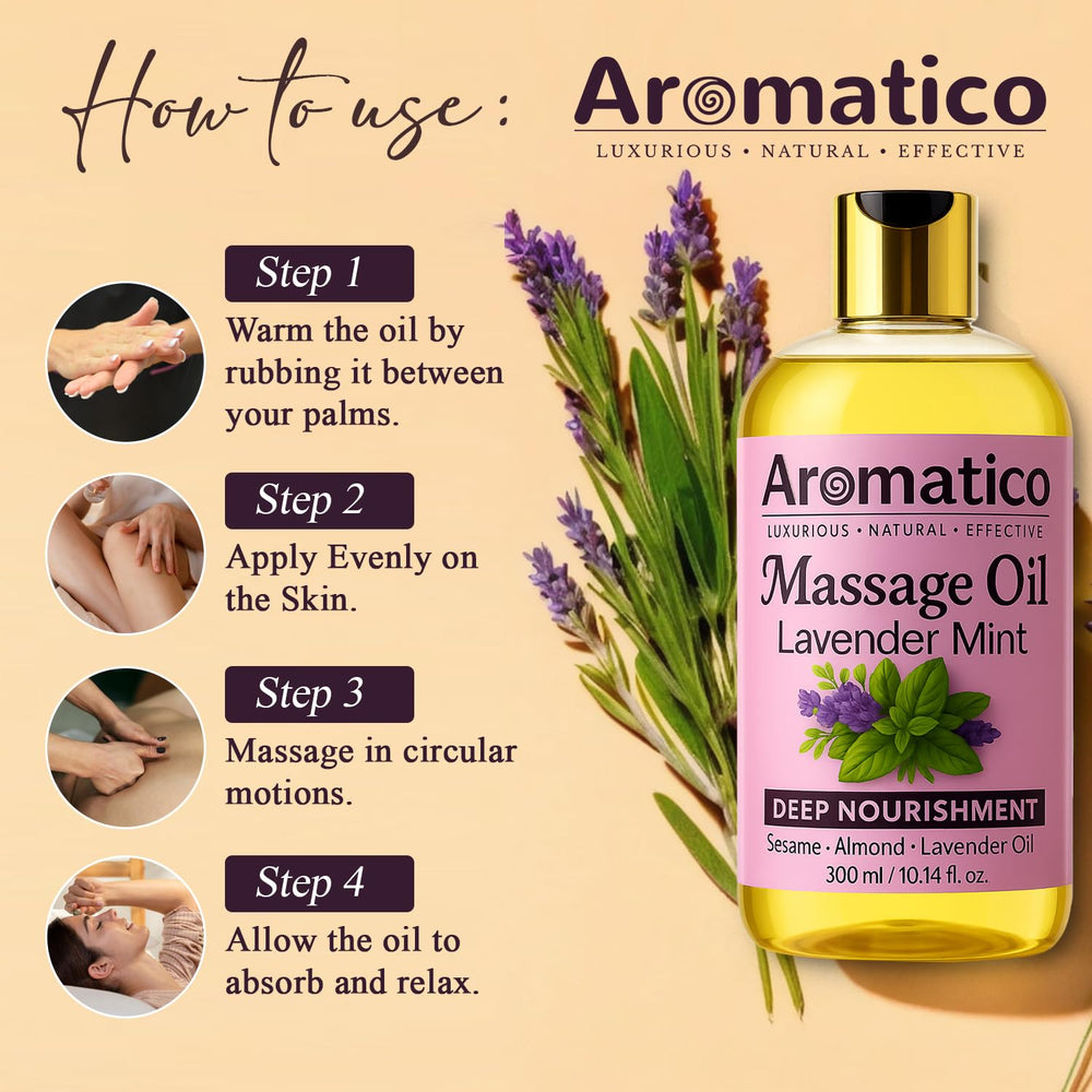 How to use Lavender Mint Massage Oil for full-body massage