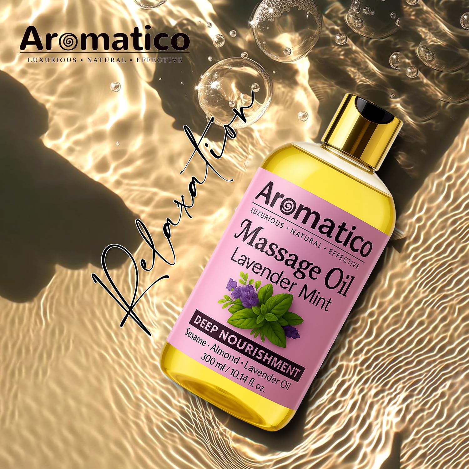 100% organic & pure Lavender Mint Massage Oil