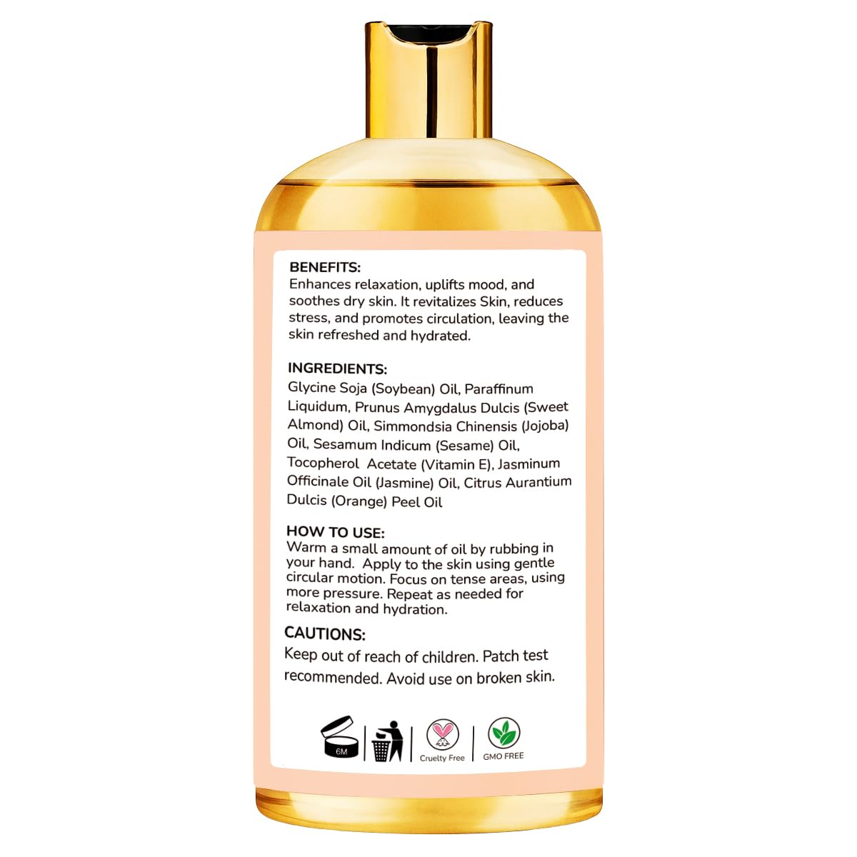 Close-up of jasmine and orange essential oils