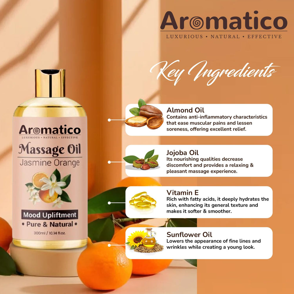 Sesame, almond and jojoba oil blend for massage