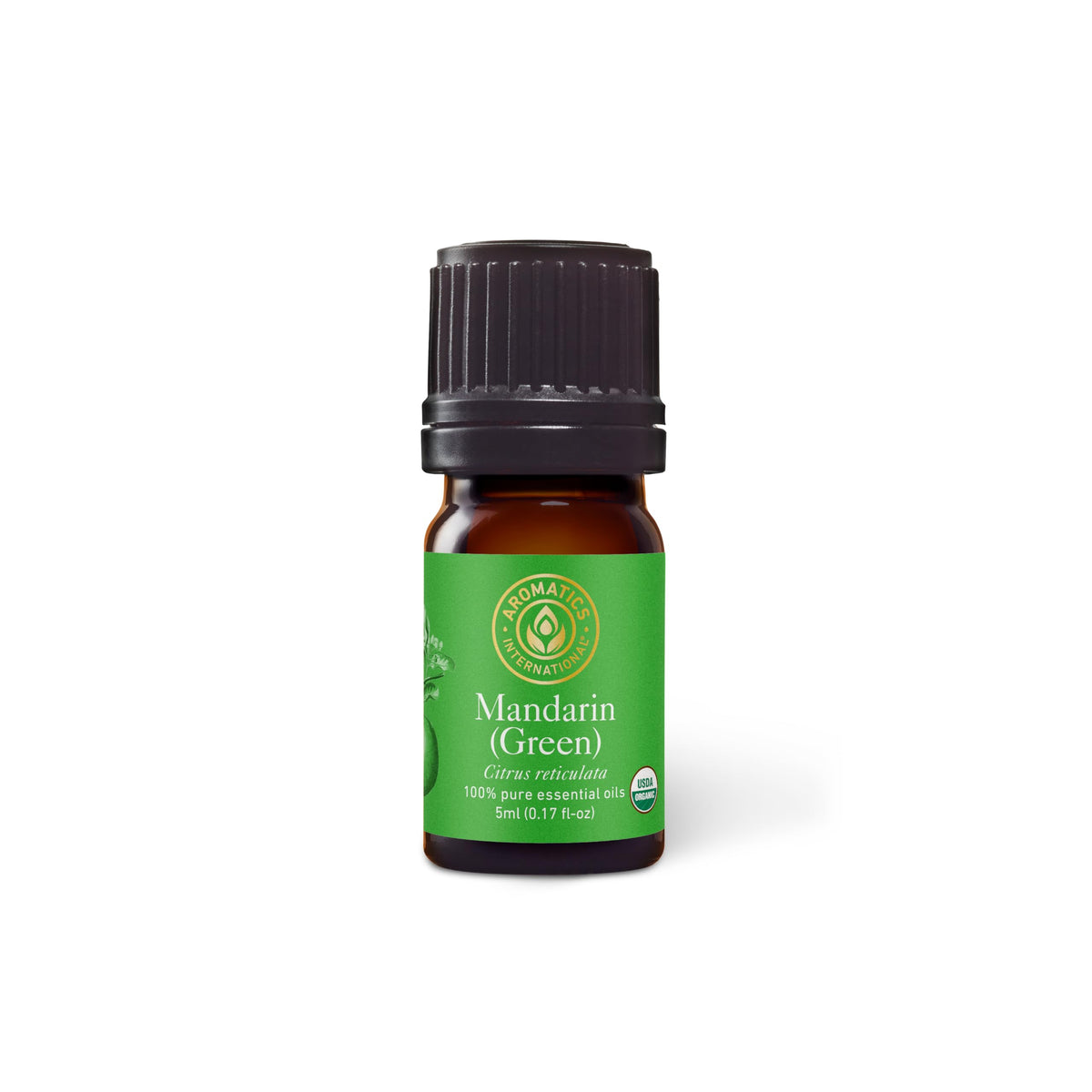 Aromatics International Mandarin Geen essential oil bottle for pure diffusion and mood-boosting aroma.