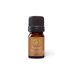Aromatics International Vetiver oil 5ml bottle for diffusion and mindful use.