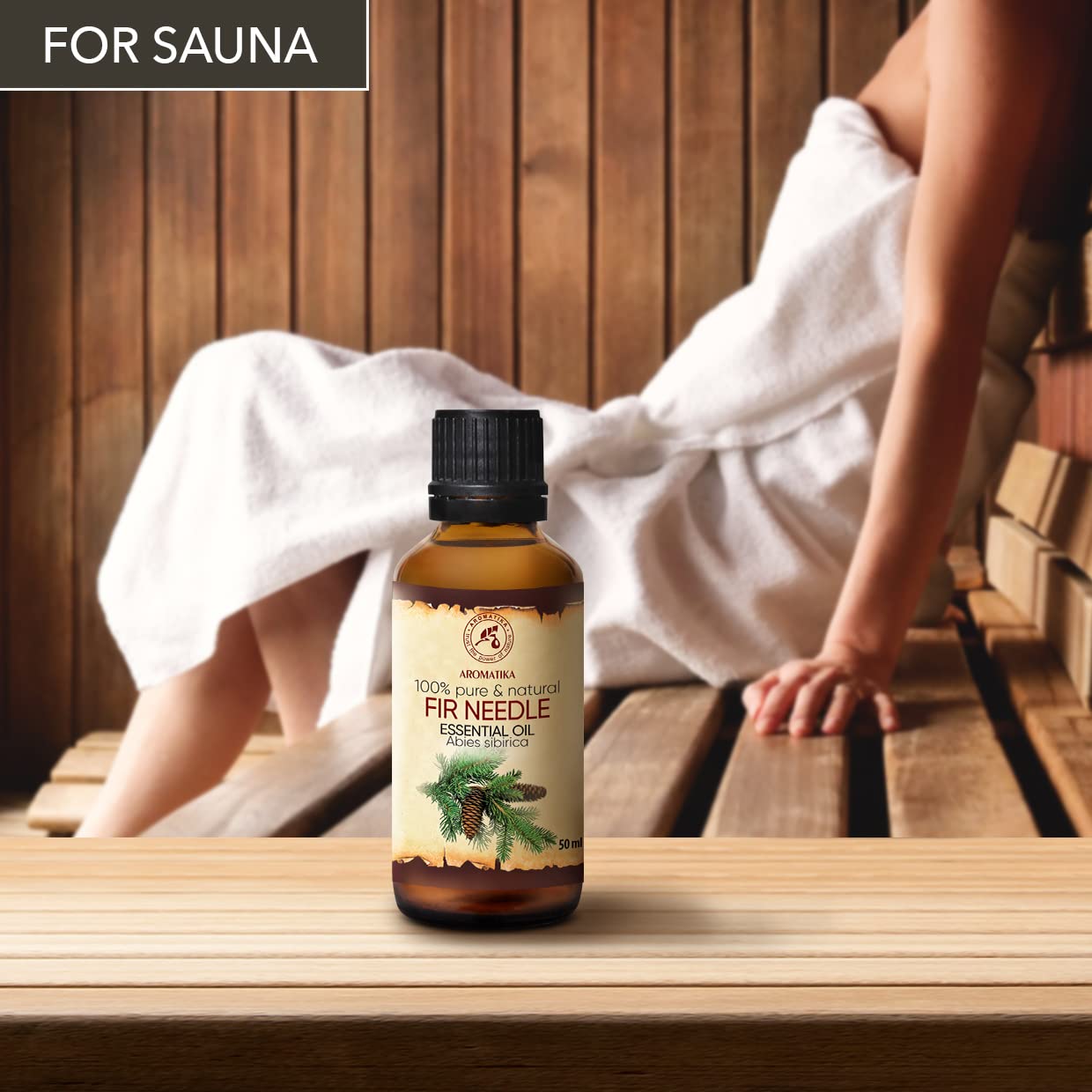 AROMATIKA Fir Needle Oil beauty routine for a refreshing, natural touch.