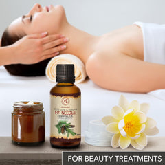 AROMATIKA Fir Needle Oil sauna steam setup for refreshing fragrance.