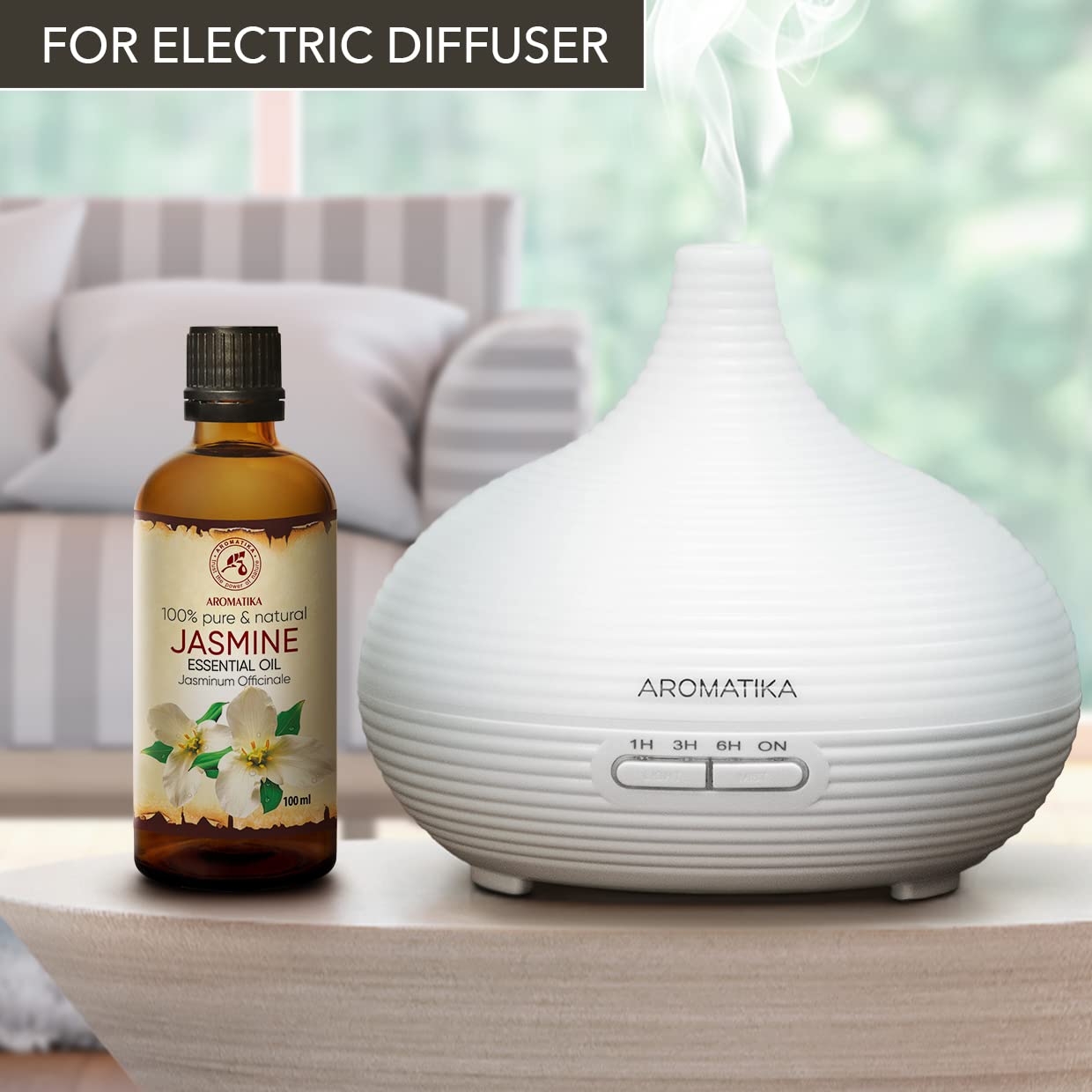 AROMATIKA Jasmine oil on wrist and neck for subtle scent