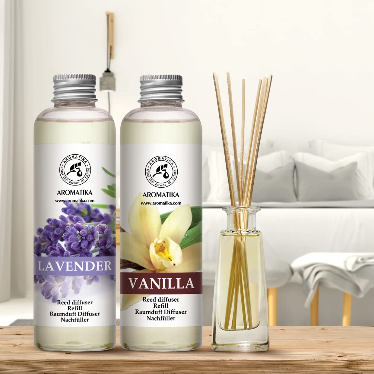 AROMATIKA Lavender diffuser in a living room enhances calm ambiance
