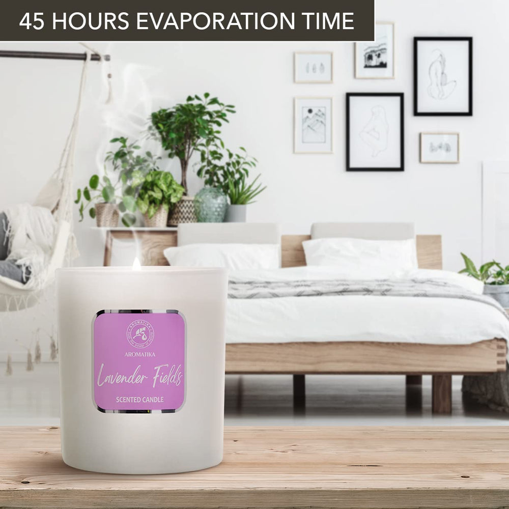 AROMATIKA Lavender Fields room-relaxation scene suggests unwinding after a long day.