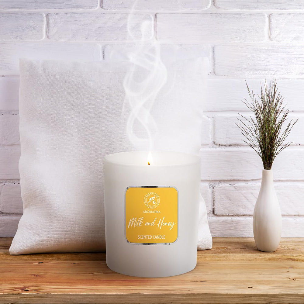 AROMATIKA Milk & Honey burn time up to 45 hours.