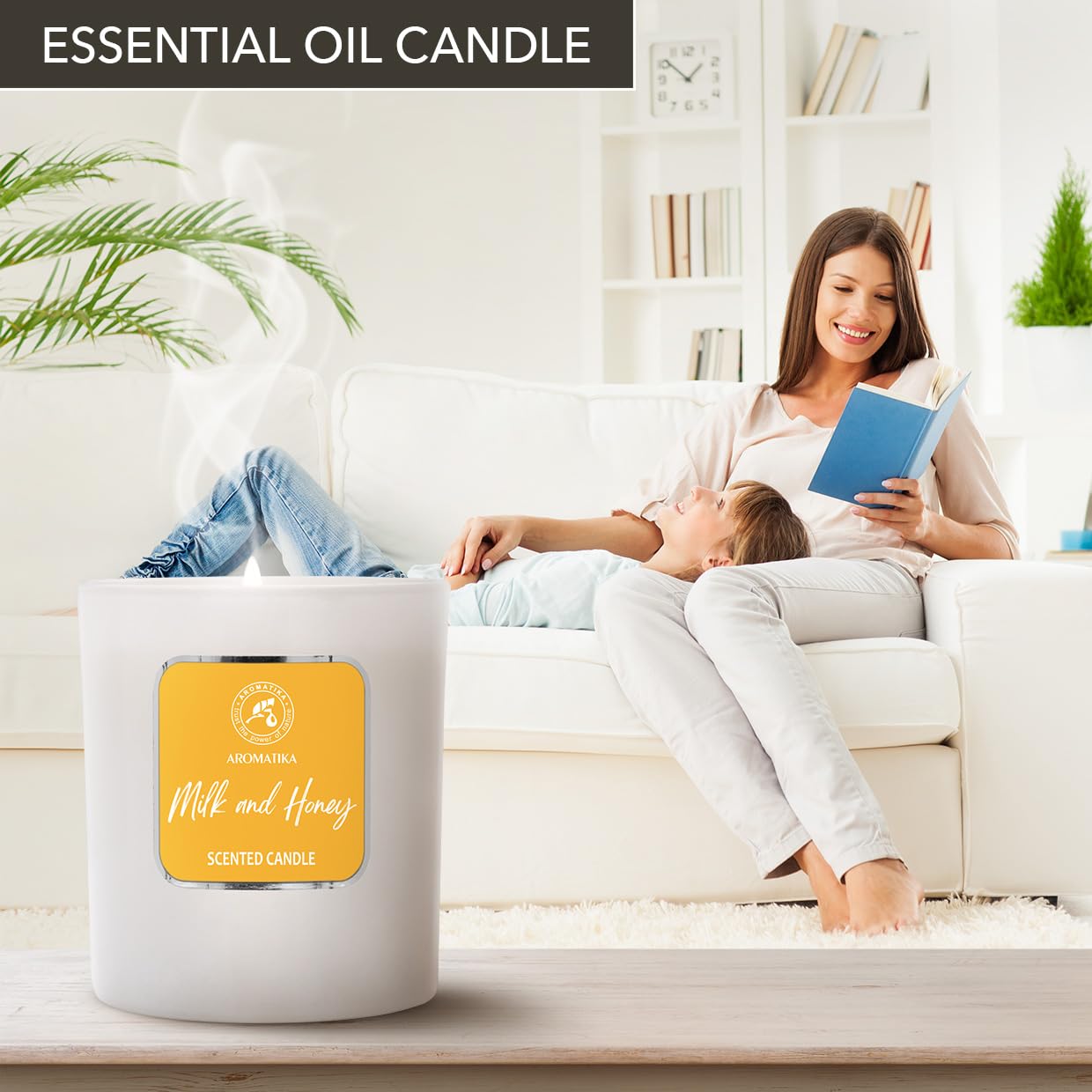 AROMATIKA Milk & Honey candle gift-ready for thoughtful presents.